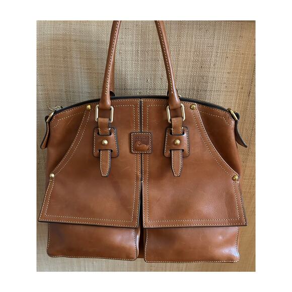 Dooney & Bourke Florentine Leather Clayton Satchel - Picture 1 of 9